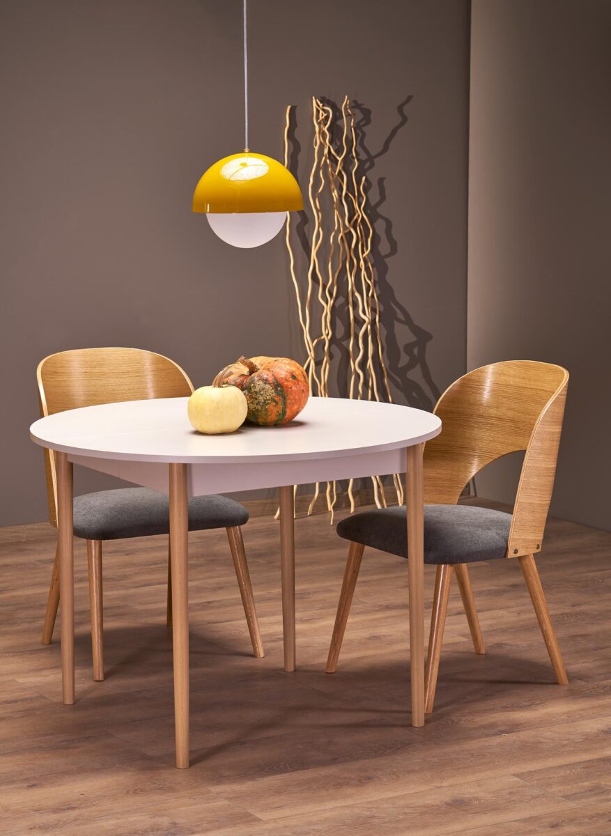 PIVOT stół rozkładany 102-142x102x75 cm, blat – kaszmir, nogi – naturalny | Meble DUO 5905248137349 8