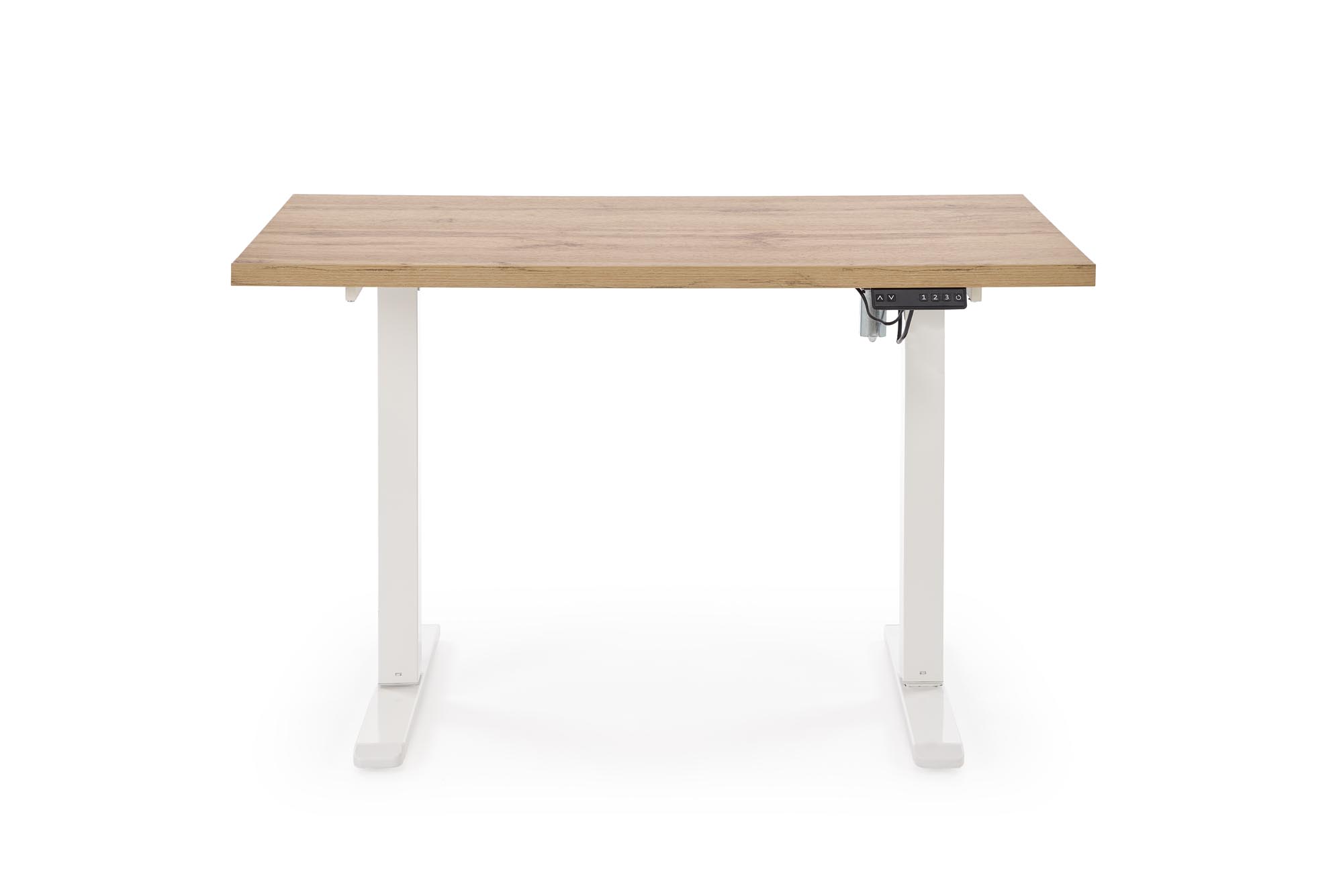 B54 biurko z funkcją regulacji wysokości, blat – dąb artisan, stelaż – biały | Meble DUO 5905248137530 7