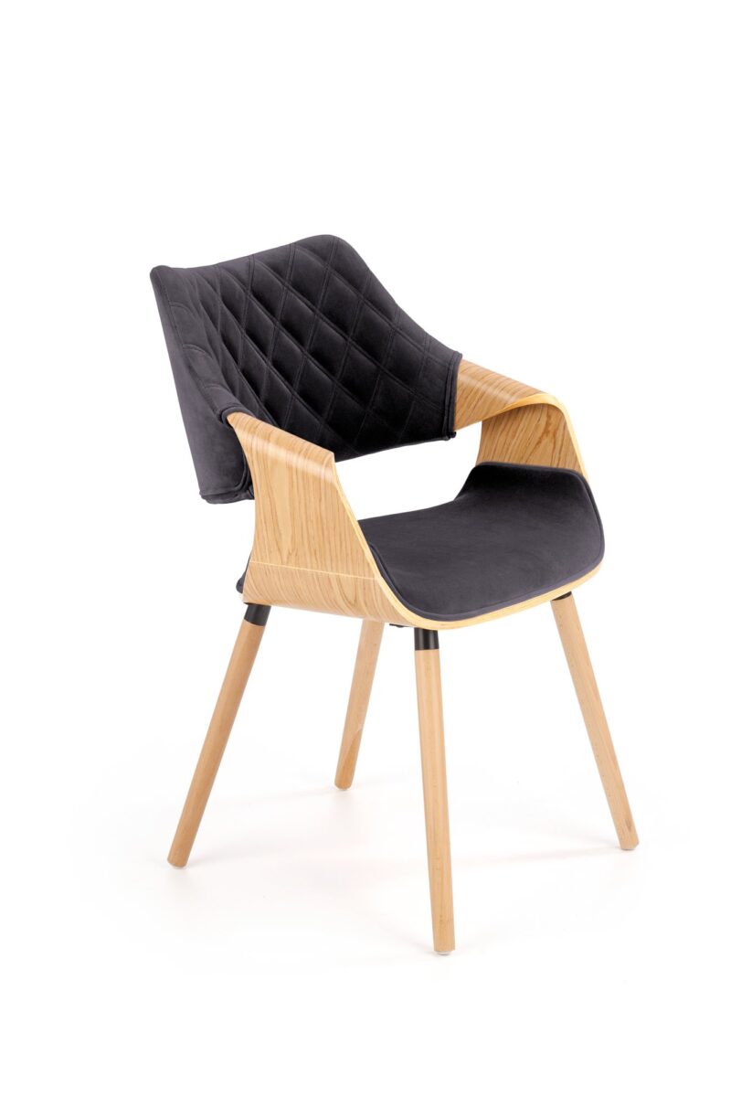 K396 krzesło naturalny / czarny | Meble DUO 5905248139244 1