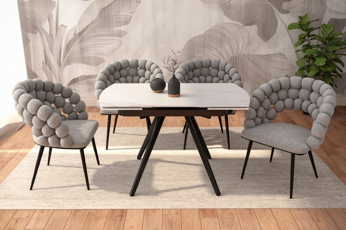 Stół rozkładany (biały marmur) 120(180)x80 | Meble DUO trnid4dibljs9pok9wde