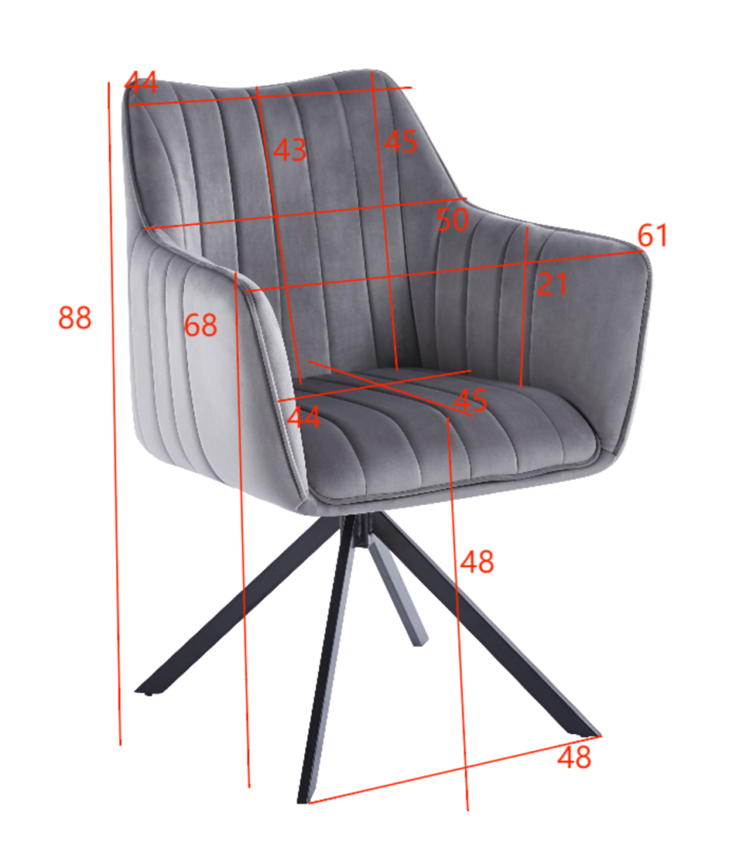 Krzesło velvet (szare) | Meble DUO u2qddgsz65fexvih2zkd