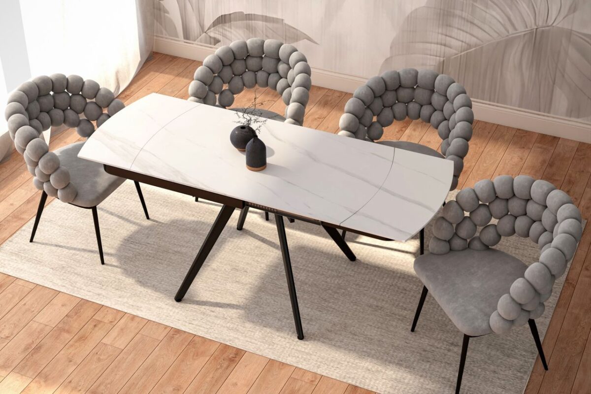 Stół rozkładany (biały marmur) 120(180)x80 | Meble DUO xfd1pq3doolspocv4gn4