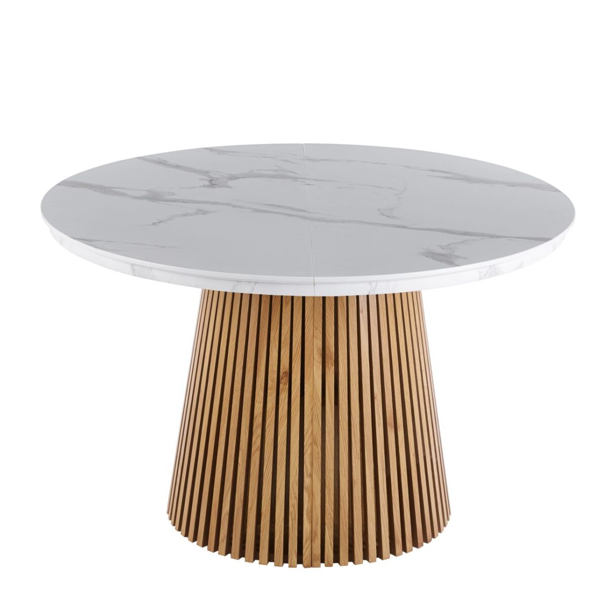 Stół rozkładany (biały marmur/dąb) 120(160/200)x120 | Meble DUO zst3h9mlxh822fd1mcxl