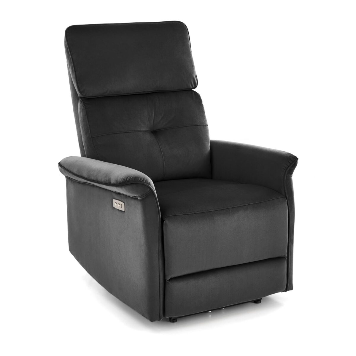 SEMIR fotel z funkcja elektrycznego rozkładania / gniazdo USB, czarny | Meble DUO 5905248130937 2