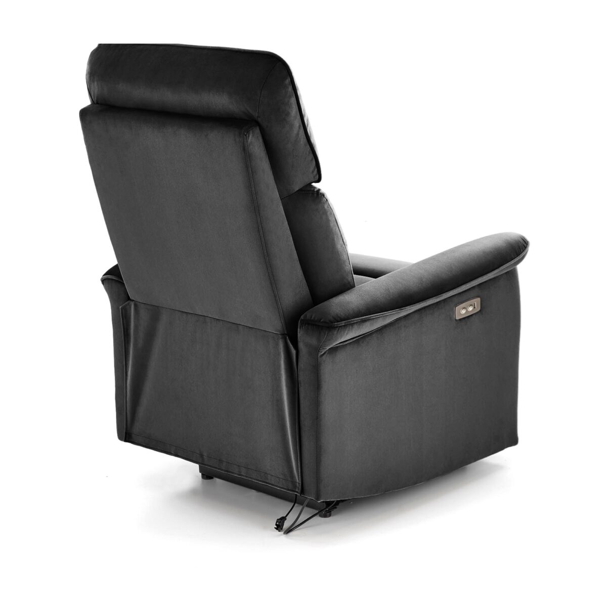 SEMIR fotel z funkcja elektrycznego rozkładania / gniazdo USB, czarny | Meble DUO 5905248130937 6