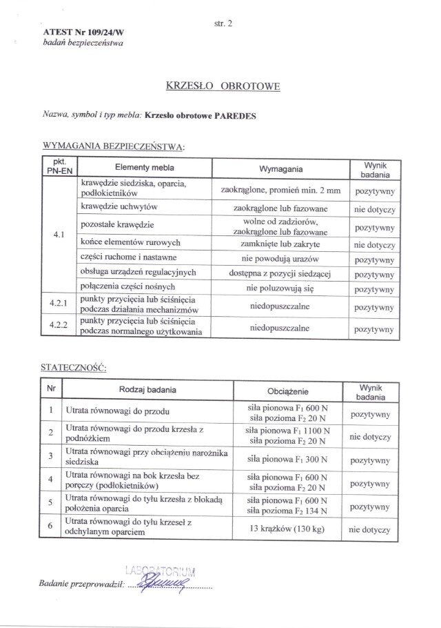 PAREDES fotel gabinetowy czarny - obrazek 4