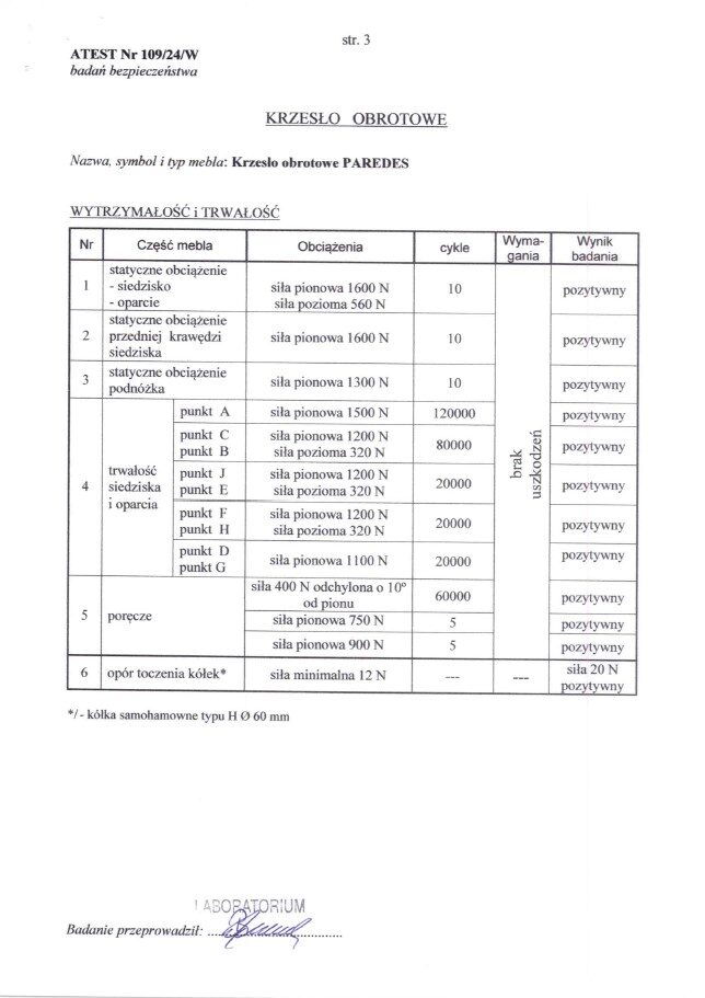 PAREDES fotel gabinetowy czarny - obrazek 5