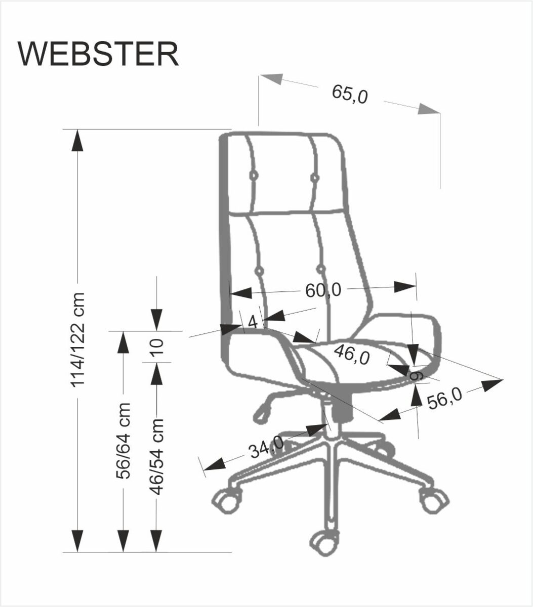 WEBSTER fotel gabinetowy orzechowy/czarny | Meble DUO 5905248135451 2