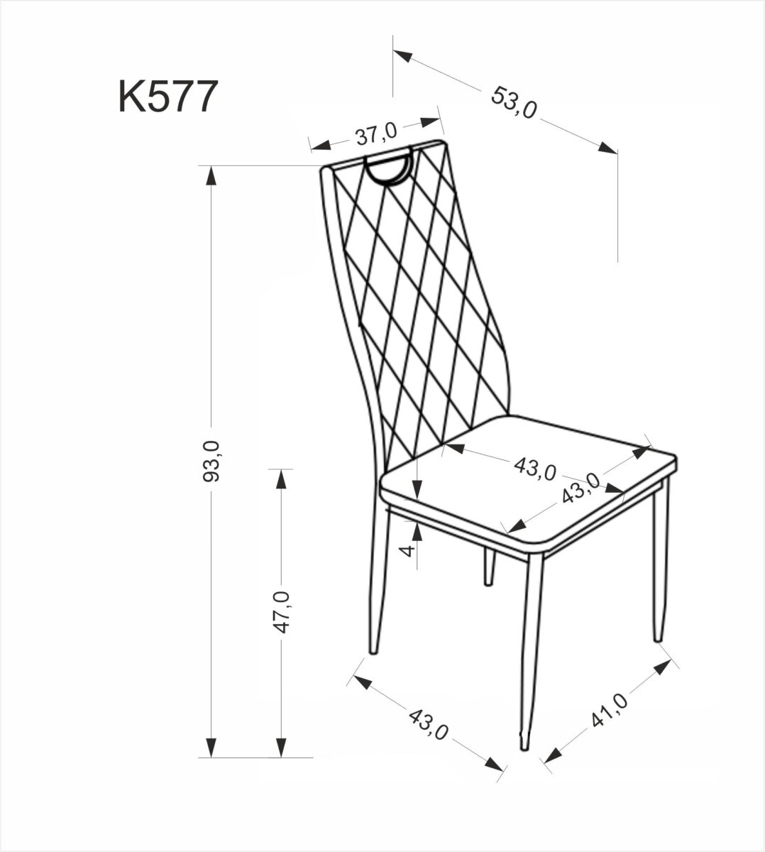 K577 krzesło beżowy / czarny | Meble DUO 5905248136007 11