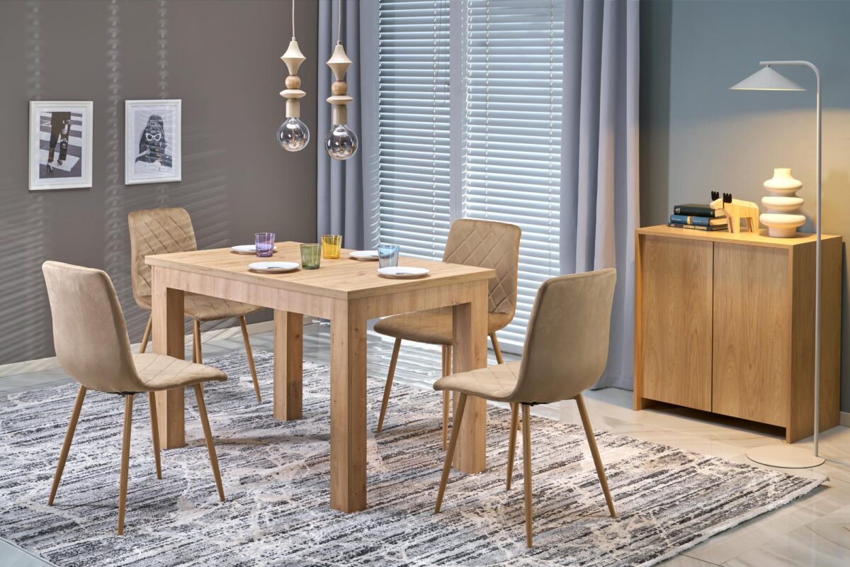 GIZMO stół rozkładany blat – dąb artisan, nogi – dąb artisan | Meble DUO 5905248140776 5