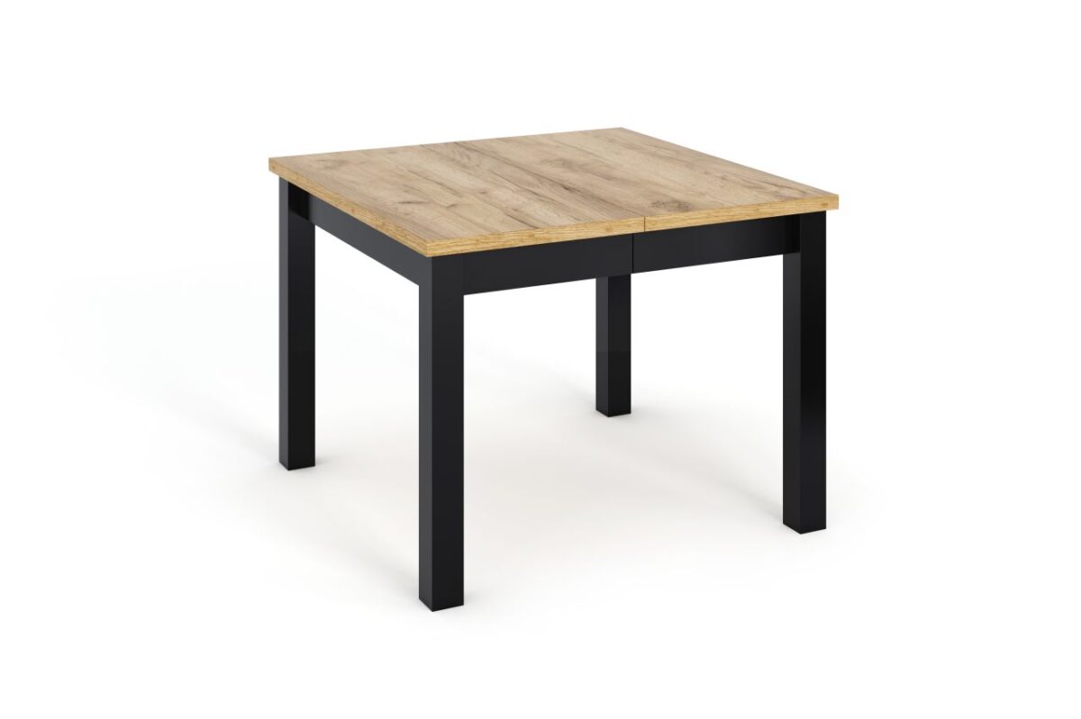Stół rozkładany (dąb złoty craft/czarny) 90 (140-290)x90 | Meble DUO tcxze36t8abv7ulihgve