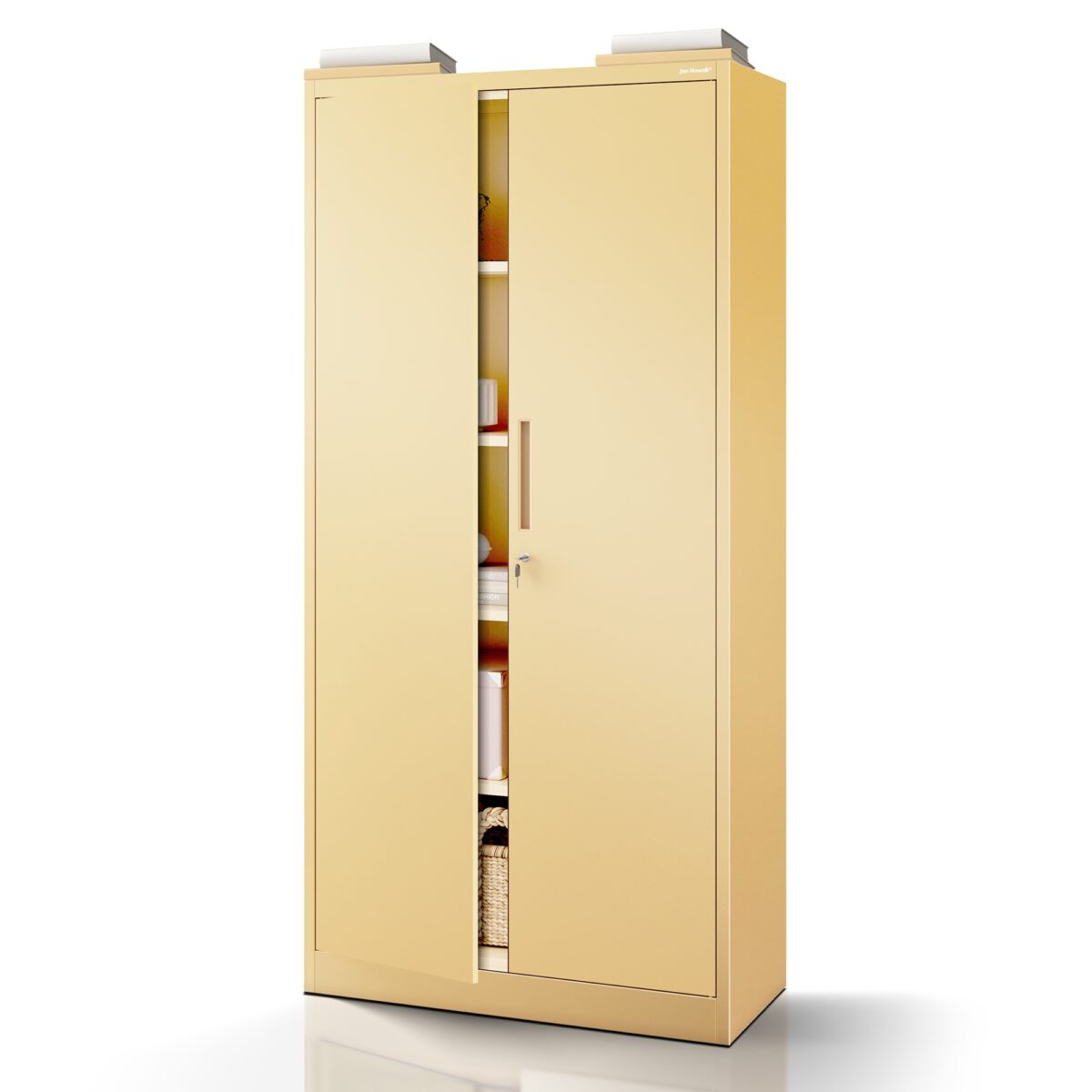 Szafa biurowa na dokumenty z 4 półkami beżowa, 900x1850x400 mm: JAN Fresh Style | Meble DUO 1d24 1 11
