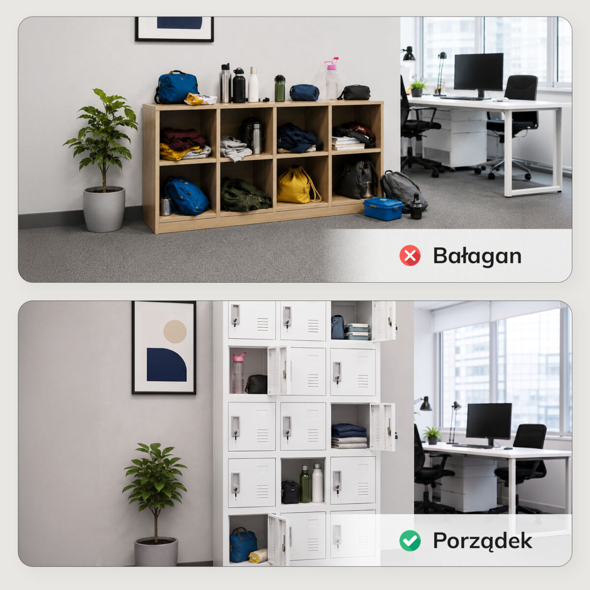 Szafka pracownicza skrytkowa 18-skrytkowa biała, 900x1850x400 mm: KAROL | Meble DUO 2255 karol bialy feature pl 01