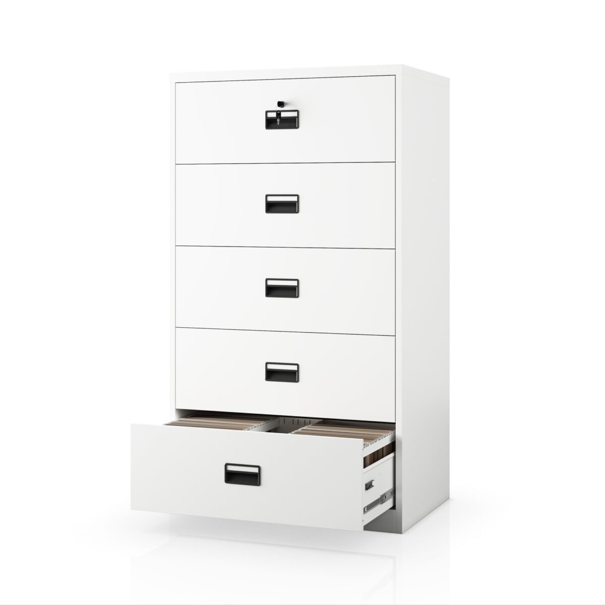 Szafa kartotekowa metalowa z 5 szufladami biała, 900x1620x600 mm: SARA XL V5 | Meble DUO 2297 sara xl v5 bialy feature pl 01
