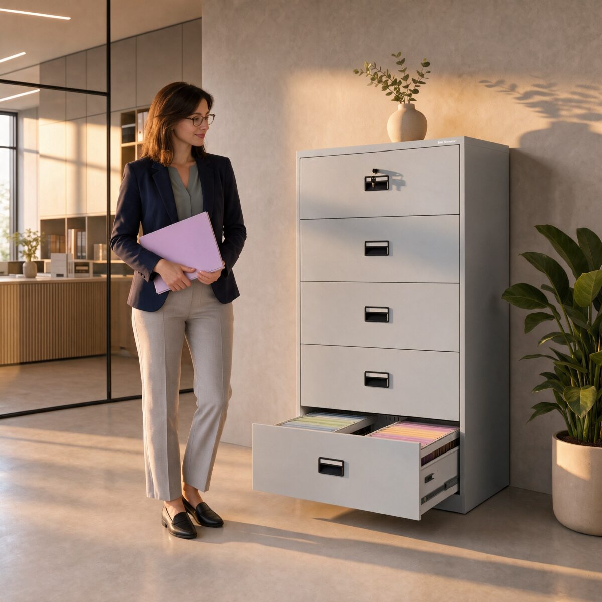 Szafa kartotekowa metalowa z 5 szufladami szara, 900x1620x600 mm: SARA XL V5 | Meble DUO 2300 sara xl v5 szary feature cz 02