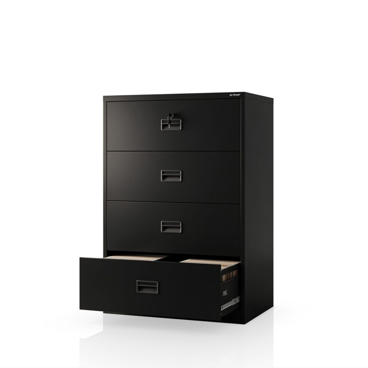 Szafa kartotekowa metalowa z 4 szufladami czarna, 900x1320x600 mm: SARA XL V4 | Meble DUO 2305 sara xl v4 czarny feature pl 01