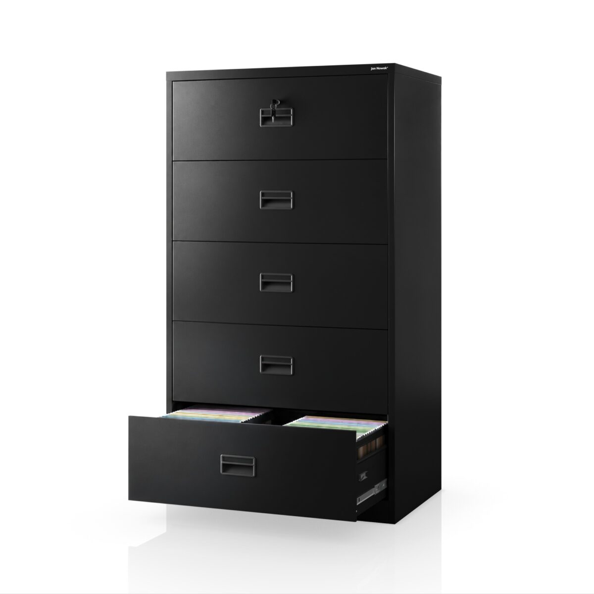 Szafa kartotekowa metalowa z 5 szufladami czarna, 900x1620x600 mm: SARA XL V5 | Meble DUO 2306 sara xl v5 czarny feature pl 01