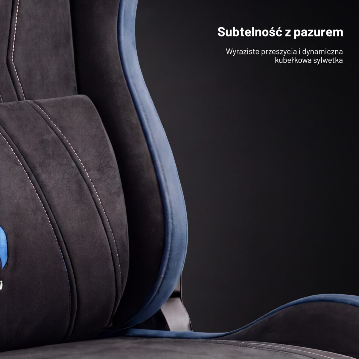Fotel gamingowy materiałowy Normal Size, czarno-niebieski: Diablo X-Horn 2.0 Night Blue | Meble DUO 2362 x horn 2.0 normal night blue feature pl 02