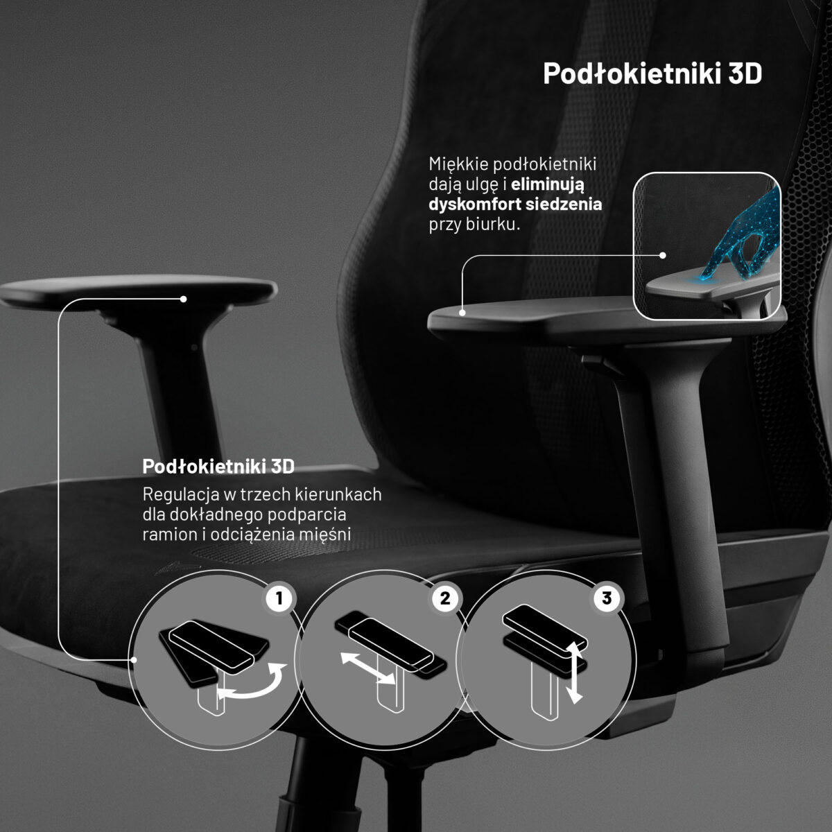 Fotel biurowy ergonomiczny czarny: Diablo V-Flash Ultra Black | Meble DUO 2366 v flash ultra black feature pl 06