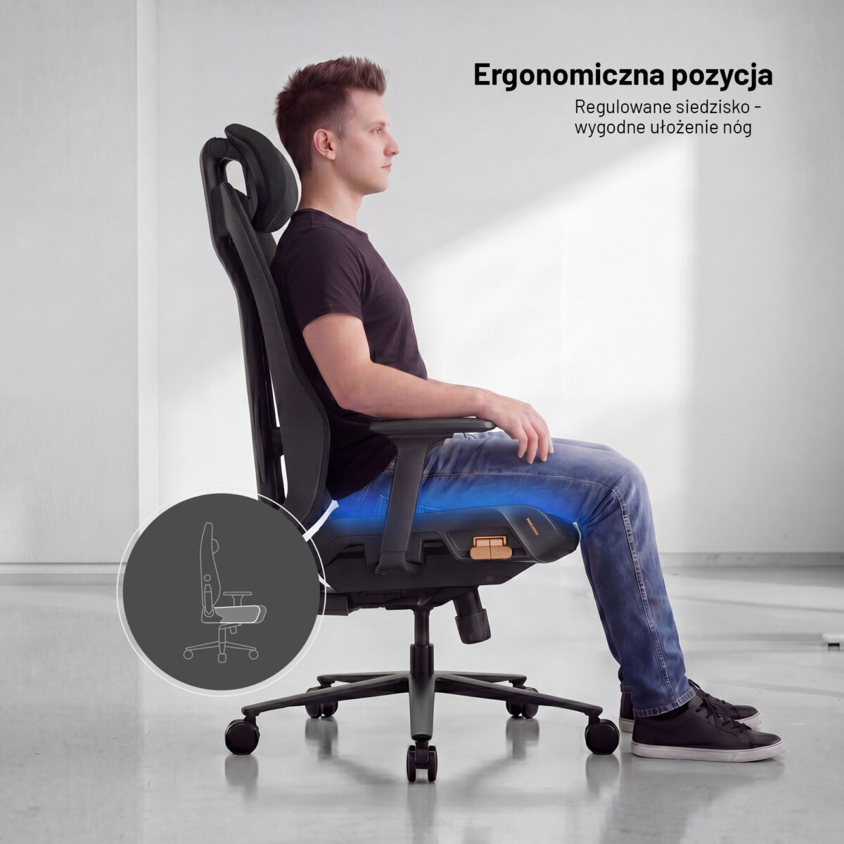 Fotel biurowy ergonomiczny czarny: Diablo V-Flash Ultra Black | Meble DUO 2366 v flash ultra black feature pl 08