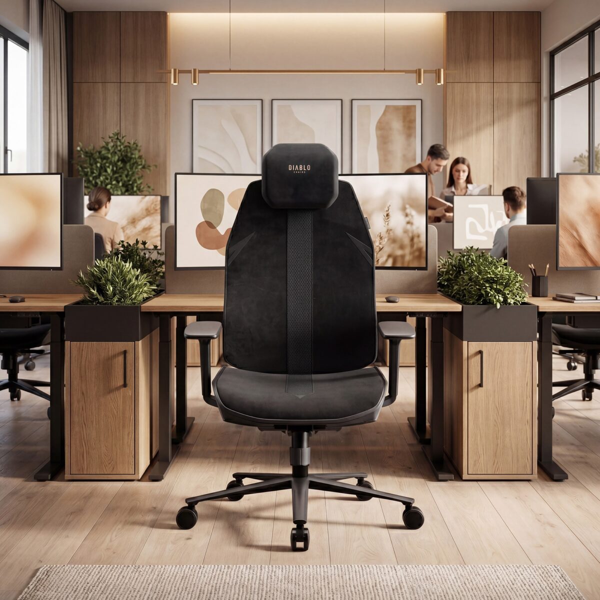 Fotel biurowy ergonomiczny czarny: Diablo V-Flash Ultra Black | Meble DUO 2366 v flash ultra black wiz 02