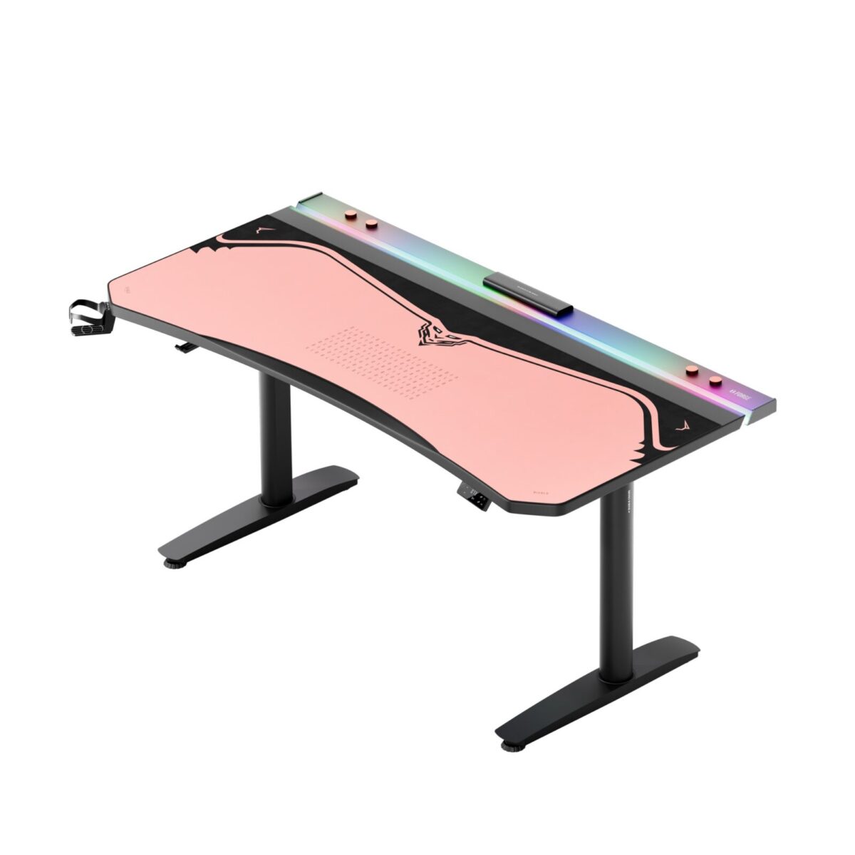Podkładka gamingowa na biurko ochronna, duża różowa, 160×60 cm: Diablo X-Forge Akira Pink | Meble DUO 2540 podkladka na biurka x forge 160x60 akira pink 07 1