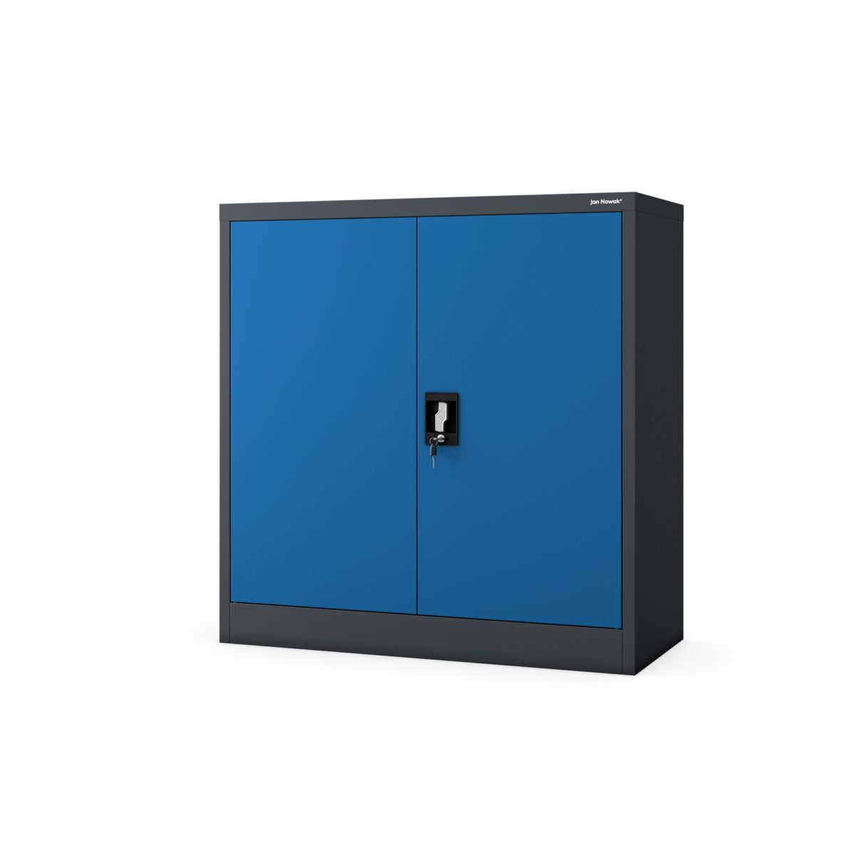 Szafka na akta osobowe, niska, antracytowo-niebieska, 900x930x400 mm: BEATA | Meble DUO BEATA anthracite blue side closedd24