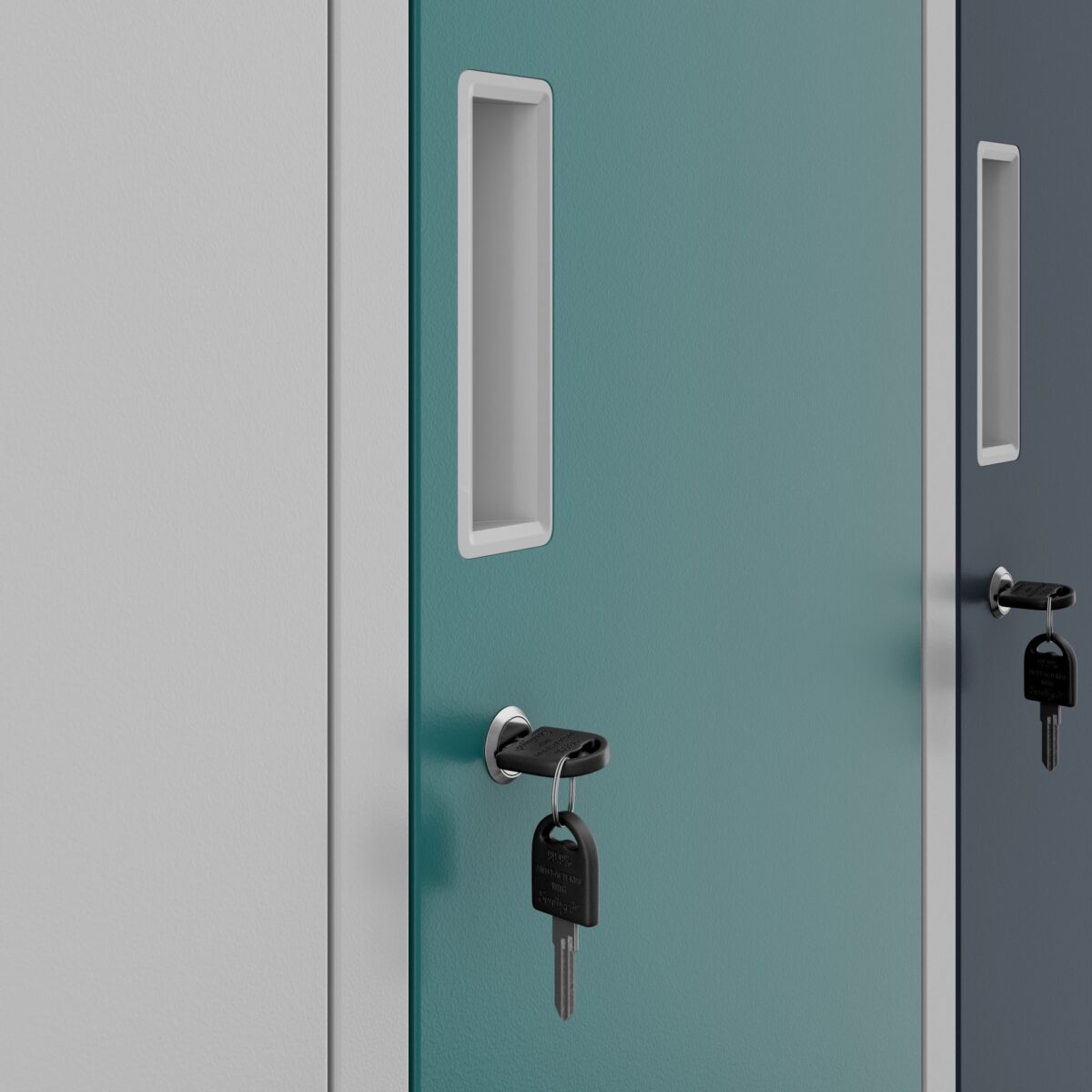 Szafka socjalna ubraniowa 6-drzwiowa szaro-wielokolorowa, 900x1850x450 mm: IGOR | Meble DUO IGOR grey multicolor detail lockd24