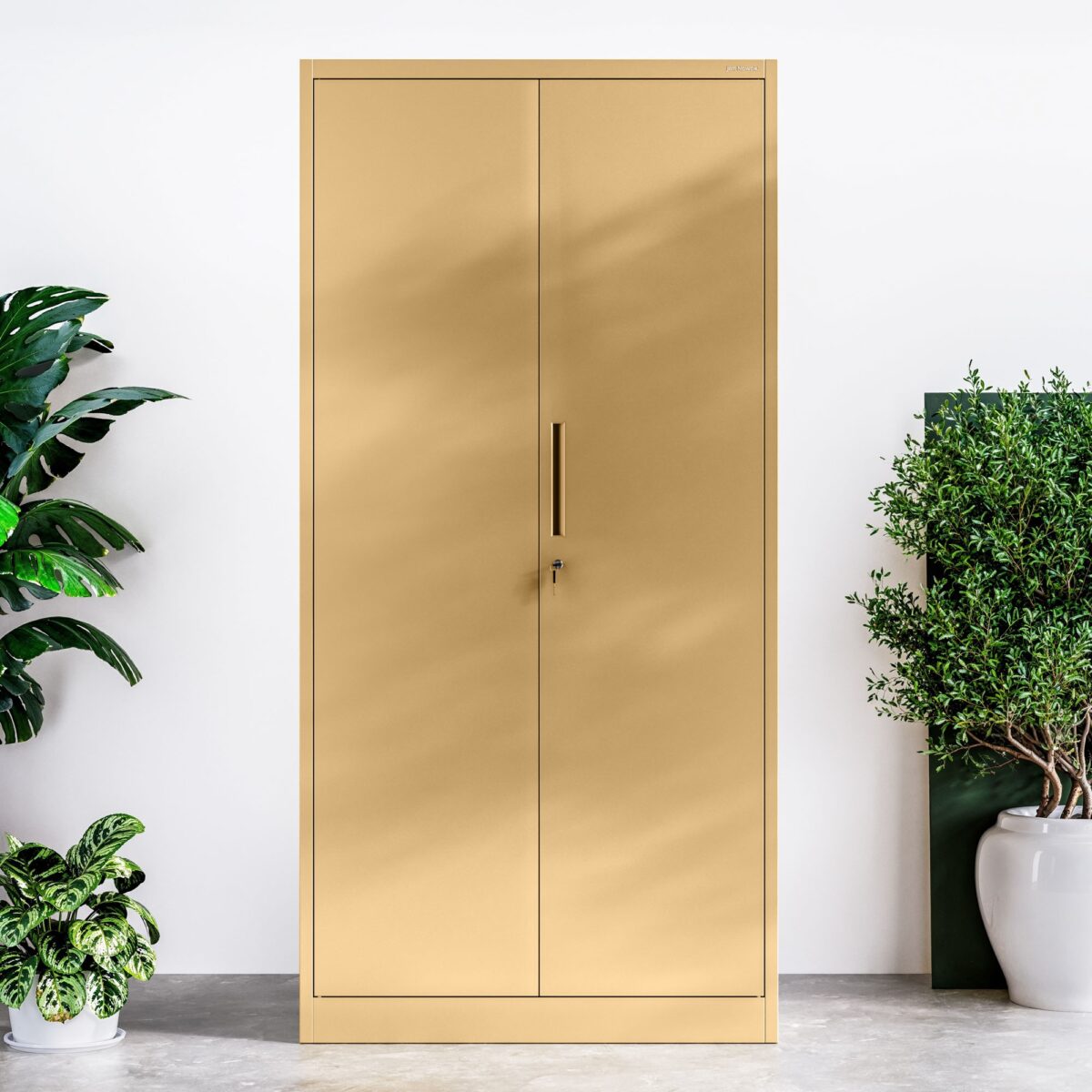 Szafa biurowa na dokumenty z 4 półkami beżowa, 900x1850x400 mm: JAN Fresh Style | Meble DUO JAN beige wiz 1d24