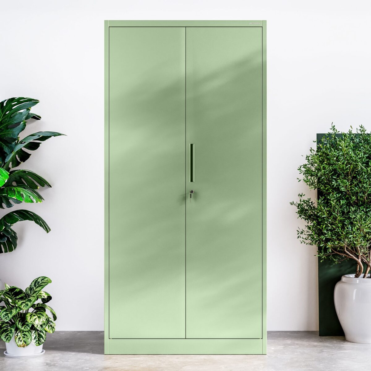 Szafa biurowa na dokumenty z 4 półkami pastelowy zielony, 900x1850x400 mm: JAN Fresh Style | Meble DUO JAN pastel green wiz 1d24