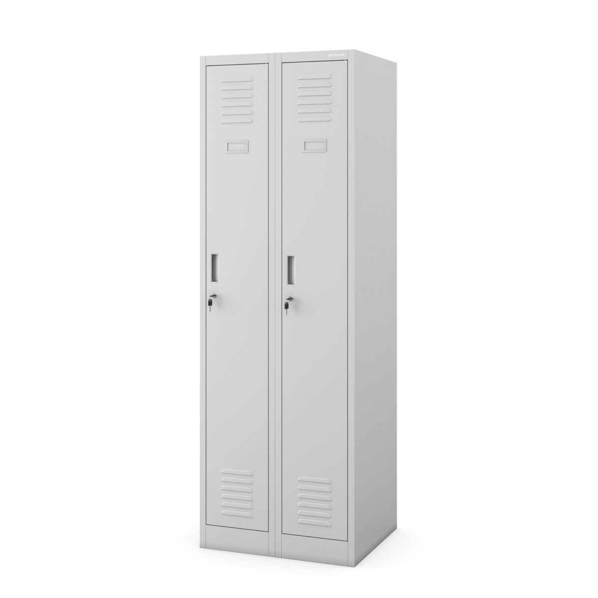 Szafka pracownicza ubraniowa wąska szara, 600x1800x500 mm: KACPER II | Meble DUO KACPER II grey side closedd24