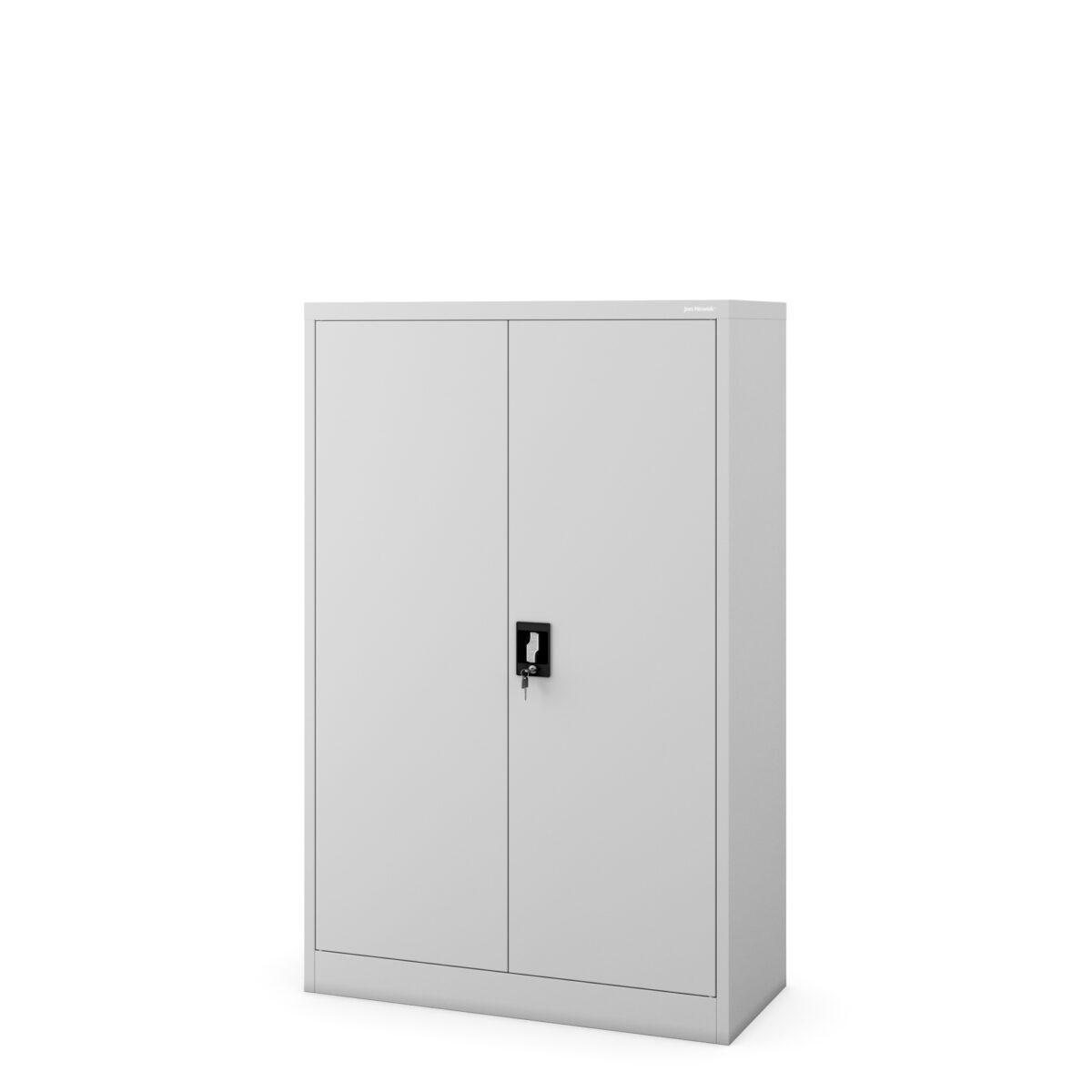 Szafa biurowa metalowa niska z 3 półkami szara, 900x1400x400 mm: KEVIN | Meble DUO KEVIN grey side closedd24 1