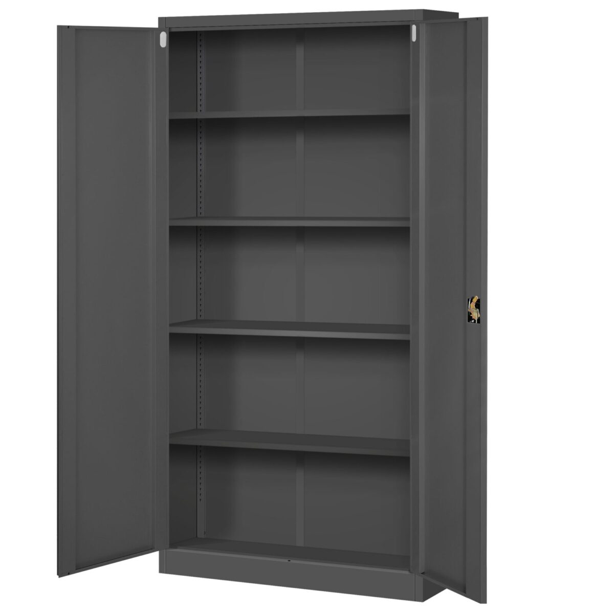 Zestaw 4x szafa biurowa metalowa na akta antracytowa, 900x1850x400 mm: JAN | Meble DUO PELNA 2500x2500 otwarta antracyt 2d24