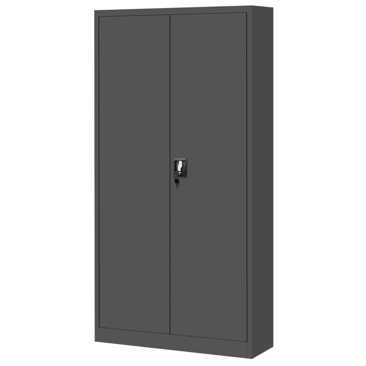 Zestaw 4x szafa biurowa metalowa na akta antracytowa, 900x1850x400 mm: JAN | Meble DUO PELNA 2500x250 antracytd24