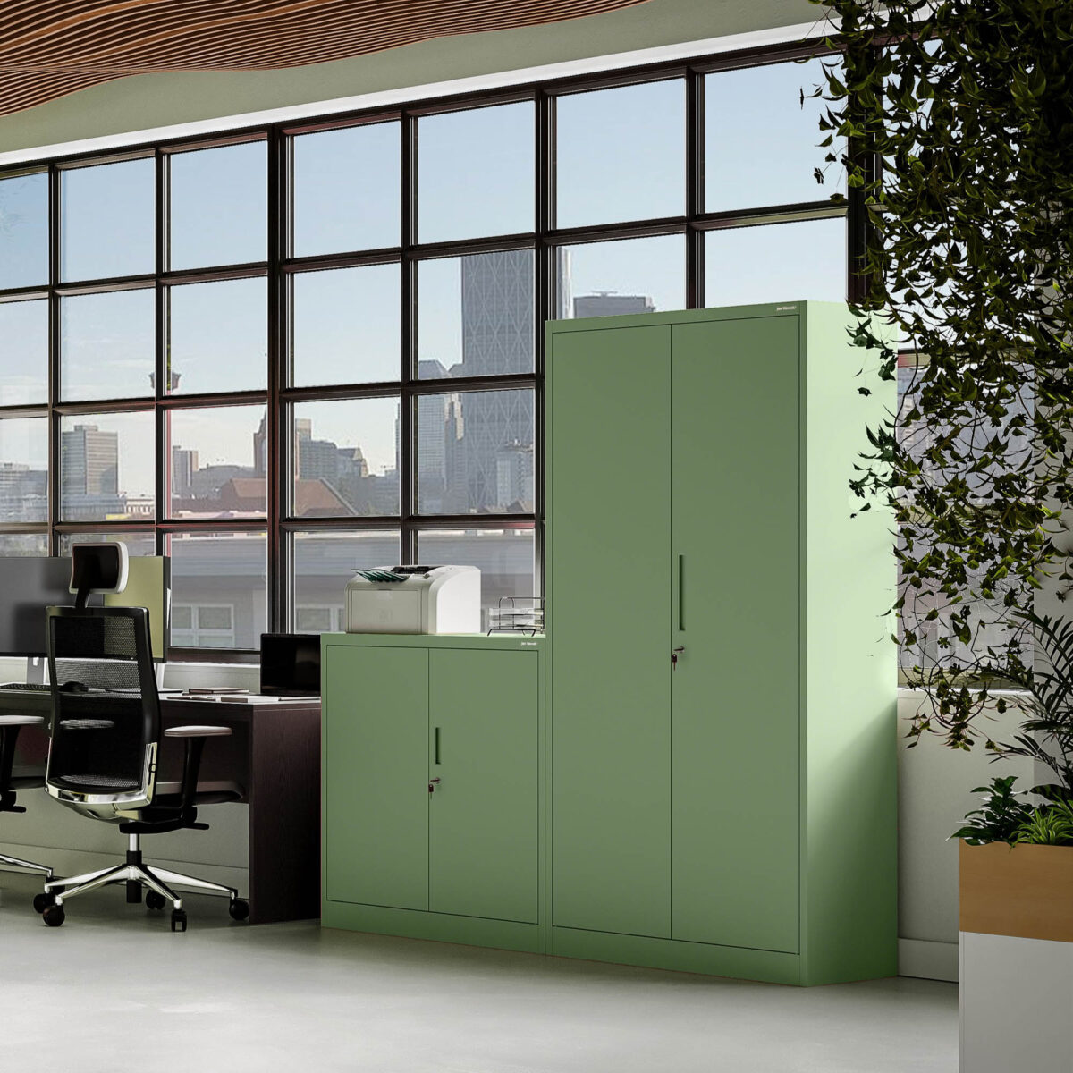 Szafka na akta osobowe, niska, pastelowy zielony, 900x930x400 mm: BEATA Fresh Style | Meble DUO alex amelia beata jan fresh style pastel green wiz 5b