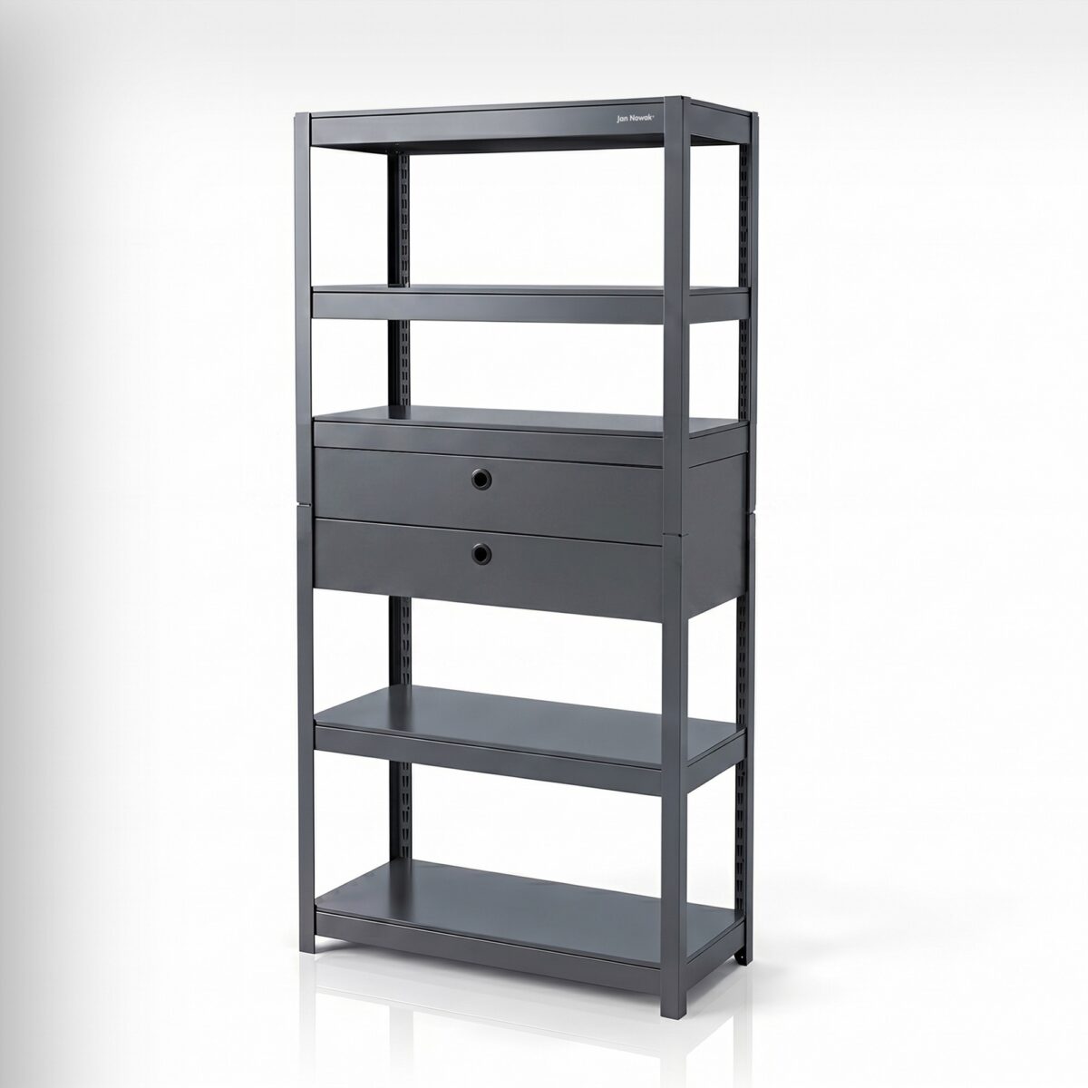 Regał metalowy z szufladami antracytowy, 1800x800x420 mm: JOHNNY | Meble DUO cz johnny antracytowy 2182 1 2000x2000