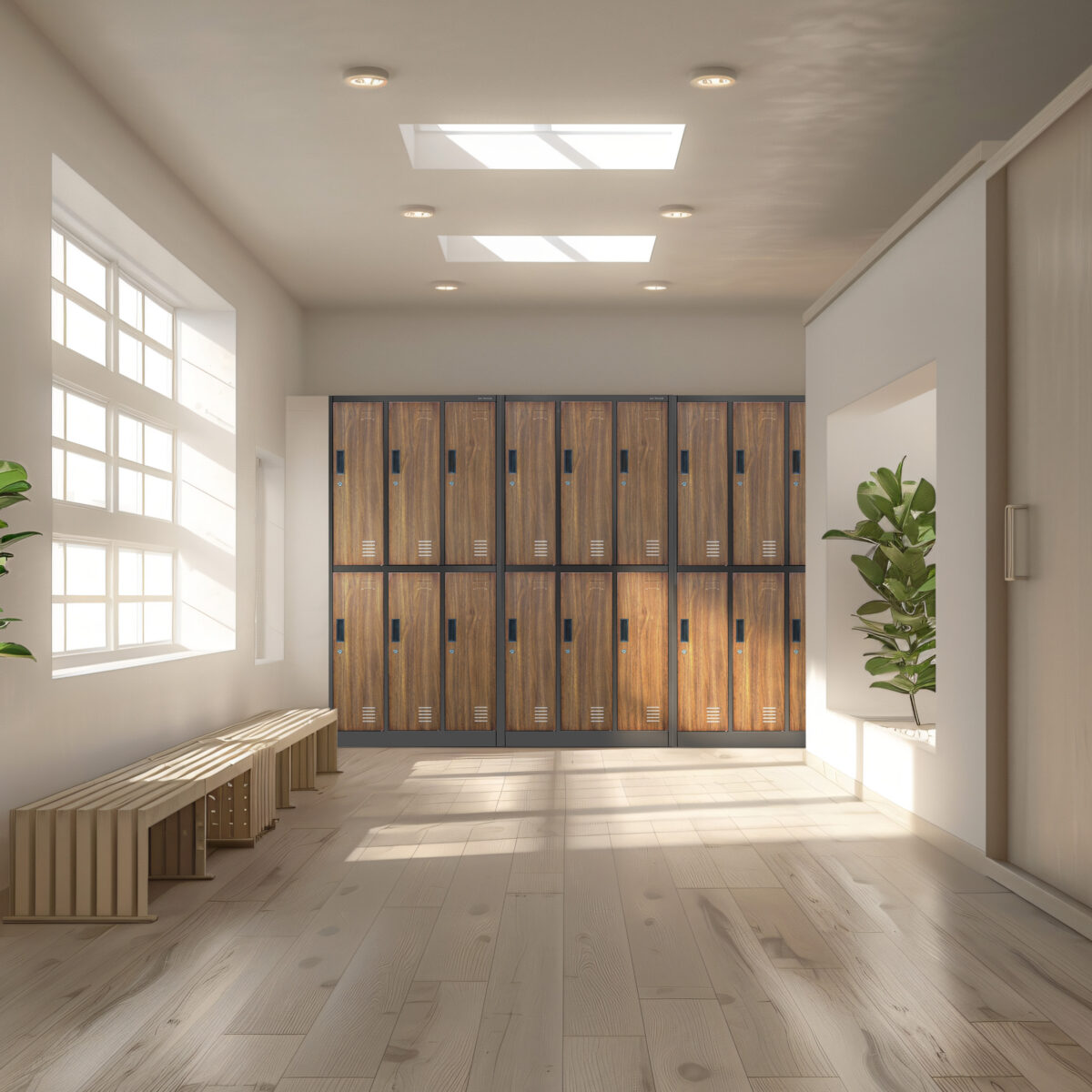 Szafa socjalna ubraniowa 6-drzwiowa antracytowa/orzech, 900x1850x450 mm: IGOR Eco Design | Meble DUO igor antacyt orzech wizu jn