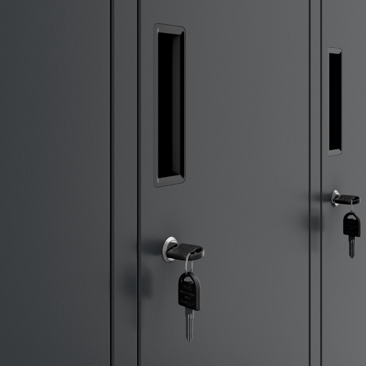 Szafka socjalna ubraniowa 6-drzwiowa antracytowa, 900x1850x450 mm: IGOR | Meble DUO igor anthracite detail lock