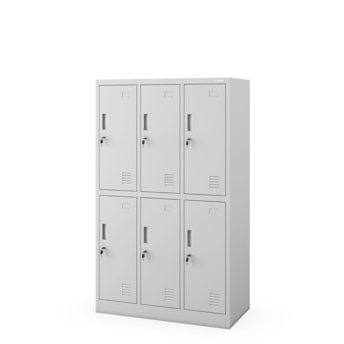 Szafka szkolna 6-komorowa szara, 900x1500x450 mm: IGOREK | Meble DUO igorek szary bok zamknieta