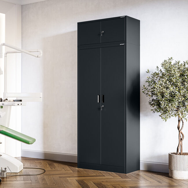 Szafa metalowa biurowa z 4 półkami antracytowa, 1750x800x400 mm: JAN Compact | Meble DUO jan ewa compact anthracite wiz 9 1