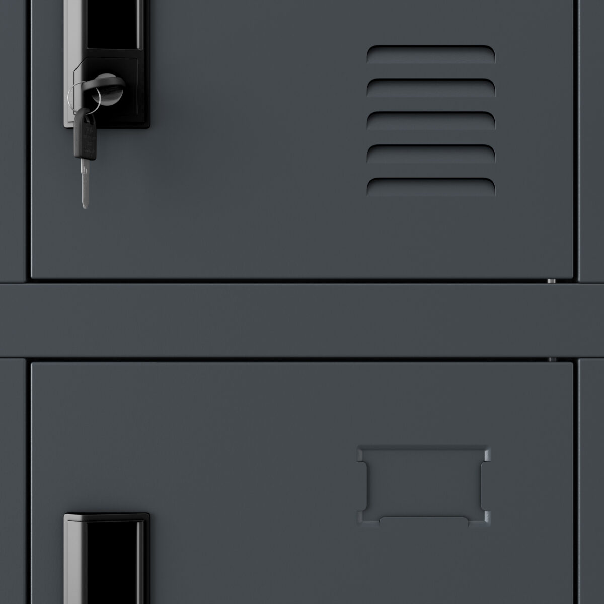 Szafka pracownicza skrytkowa 18-skrytkowa antracytowa, 900x1850x400 mm: KAROL | Meble DUO karol anthracite detail vents name plate