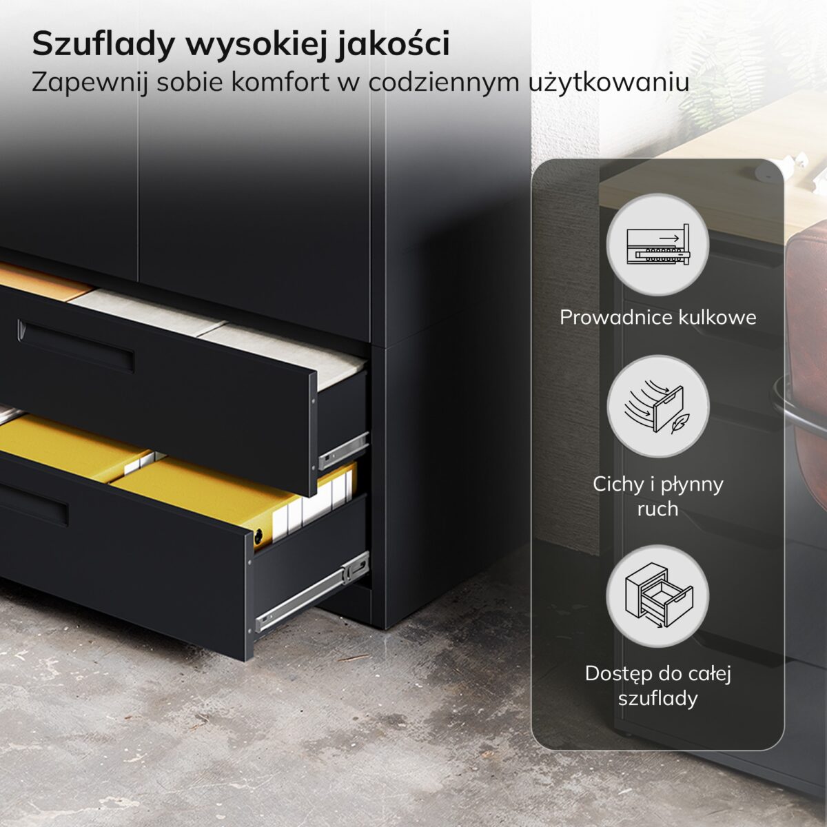 Szafa modułowa metalowa z półkami z szufladą czarna, 1850x900x400 mm: MEGAN | Meble DUO megan f3 czarny pl 2000x2000 1 1 2
