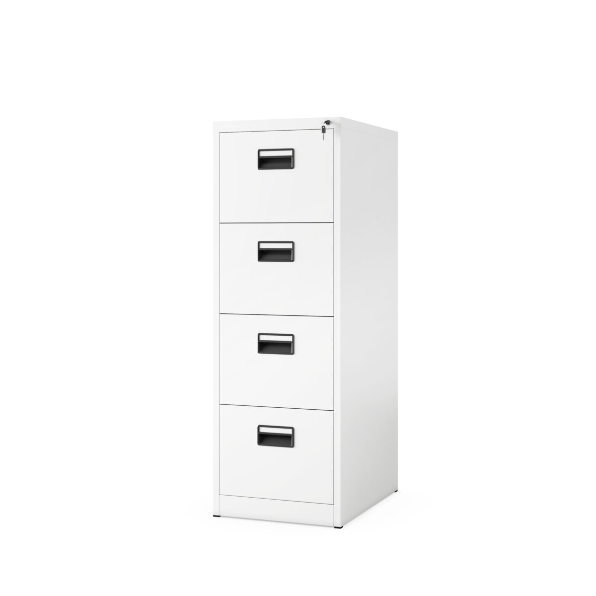 Szafa kartotekowa metalowa z 4 szufladami biała, 460x1320x620 mm: SARA | Meble DUO sara4 bialy 3d24
