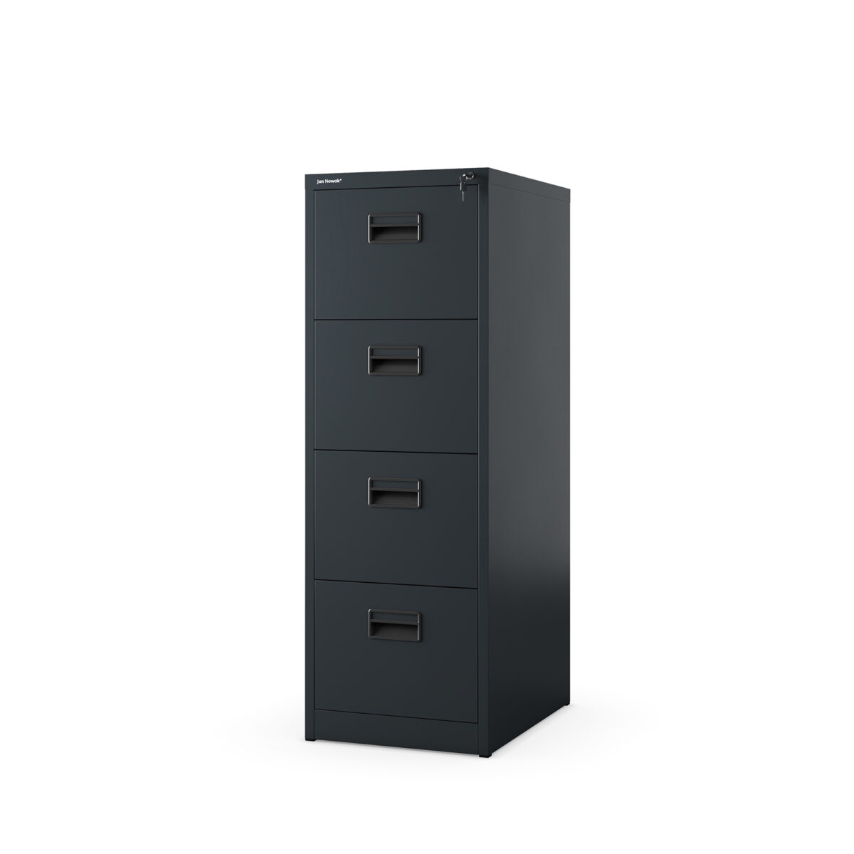 Szafa kartotekowa metalowa z 4 szufladami antracytowa, 460x1320x620 mm: SARA | Meble DUO sara v004 anthracite side closed