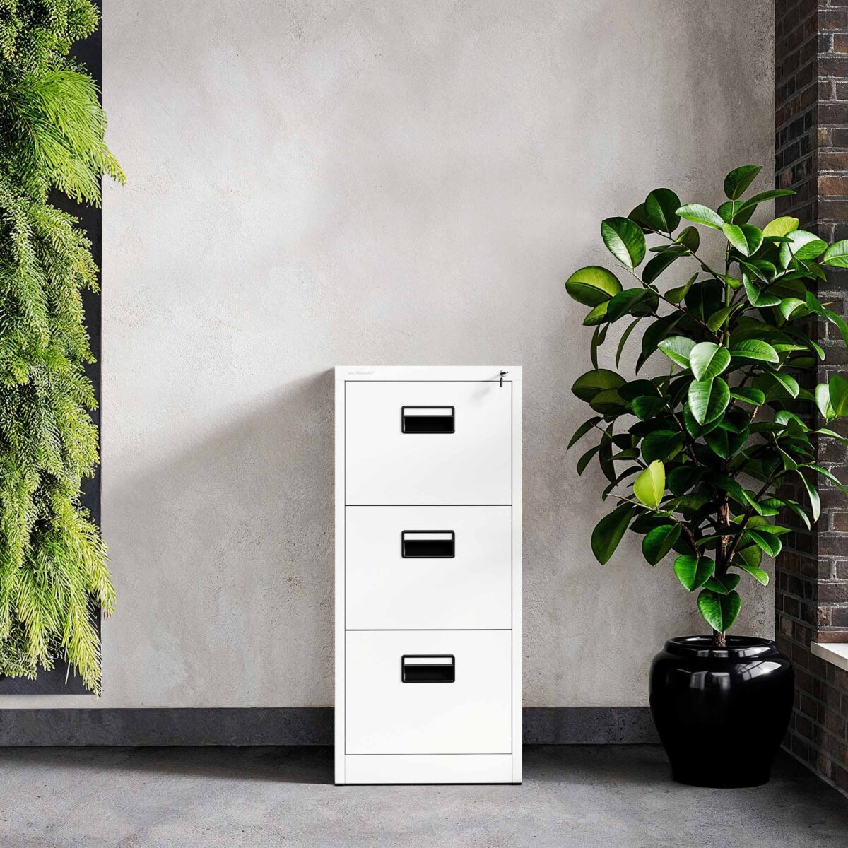 Szafa kartotekowa metalowa z 3 szufladami biała, 460x1020x620 mm: SARA | Meble DUO sara v3 white wiz 3