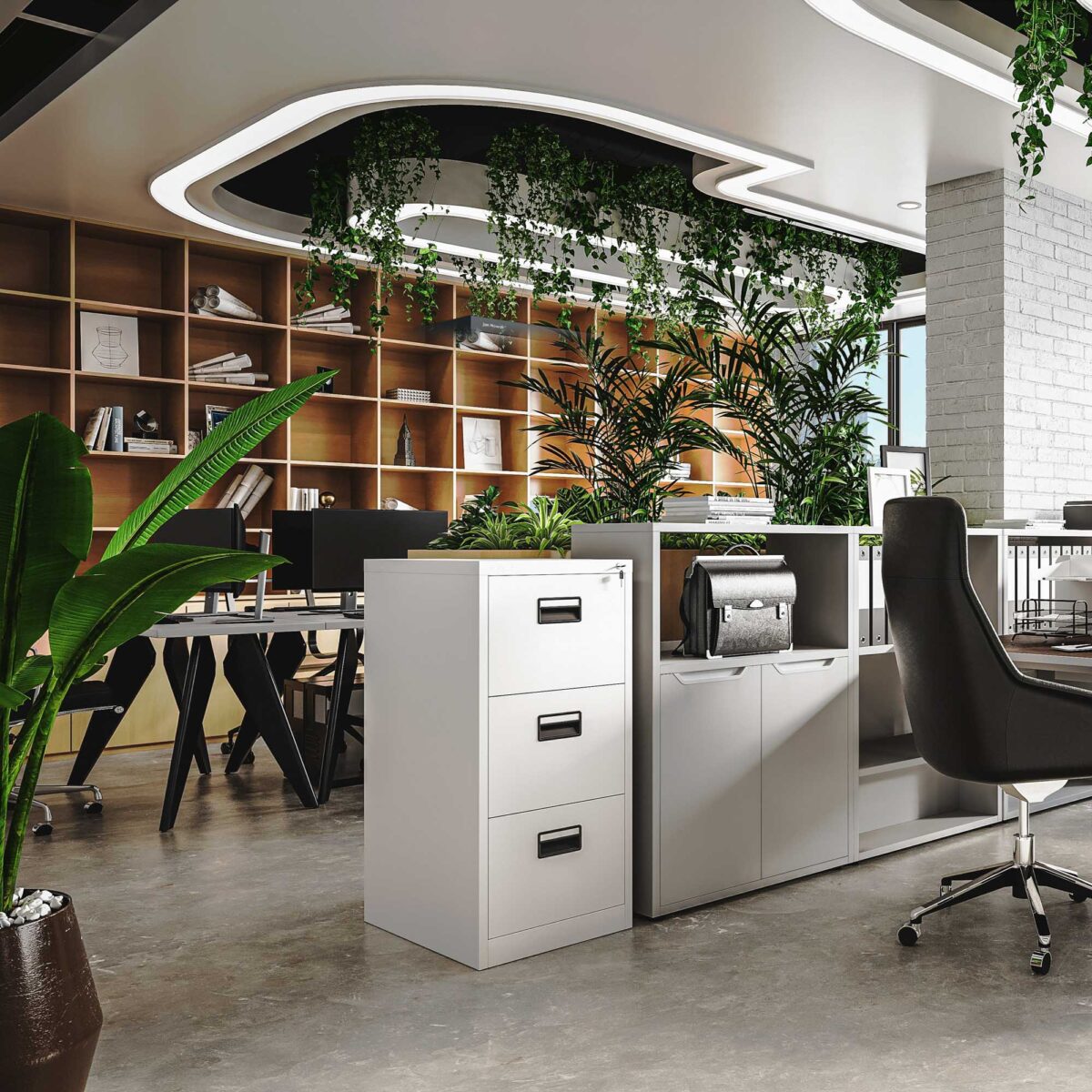 Szafa kartotekowa metalowa z 3 szufladami biała, 460x1020x620 mm: SARA | Meble DUO sara v3 white wiz 7