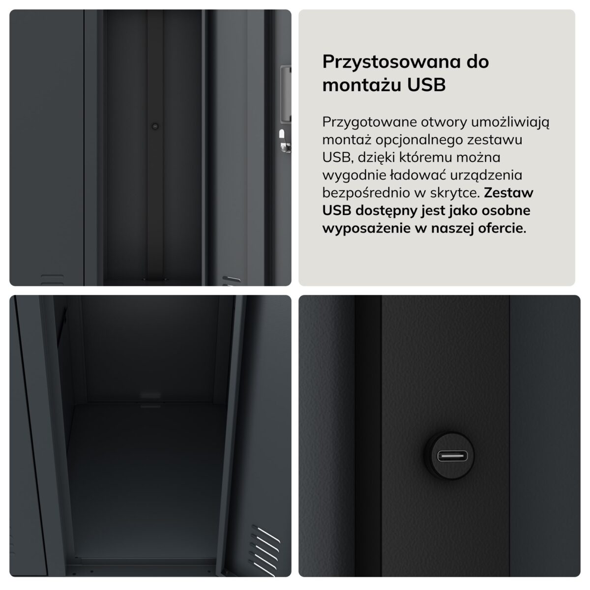 Szafa socjalna ubraniowa 10-drzwiowa antracytowa, 1360x1720x450 mm: BARTEK | Meble DUO sku 1879 bartek antracytowy features pl05 2