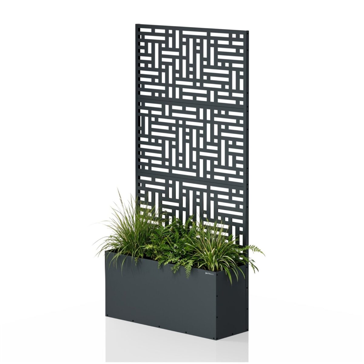 Pergola ogrodowa metalowa z donicą antracytowa 3in1, 900x1800x300 mm: ROSE | Meble DUO sku 2387 rose pergola 90 antracytowy sk shop 01