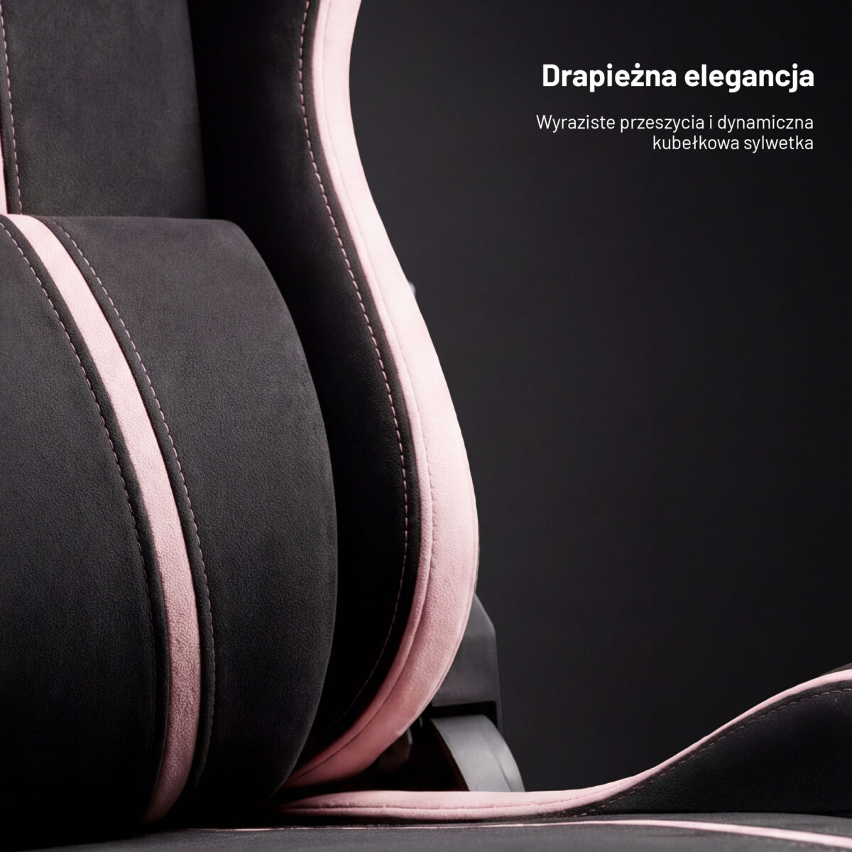Fotel gamingowy materiałowy Normal Size, czarno-różowy: Diablo X-One 2.0 Akira Pink | Meble DUO x one akira pink normal ficzers 02 pl