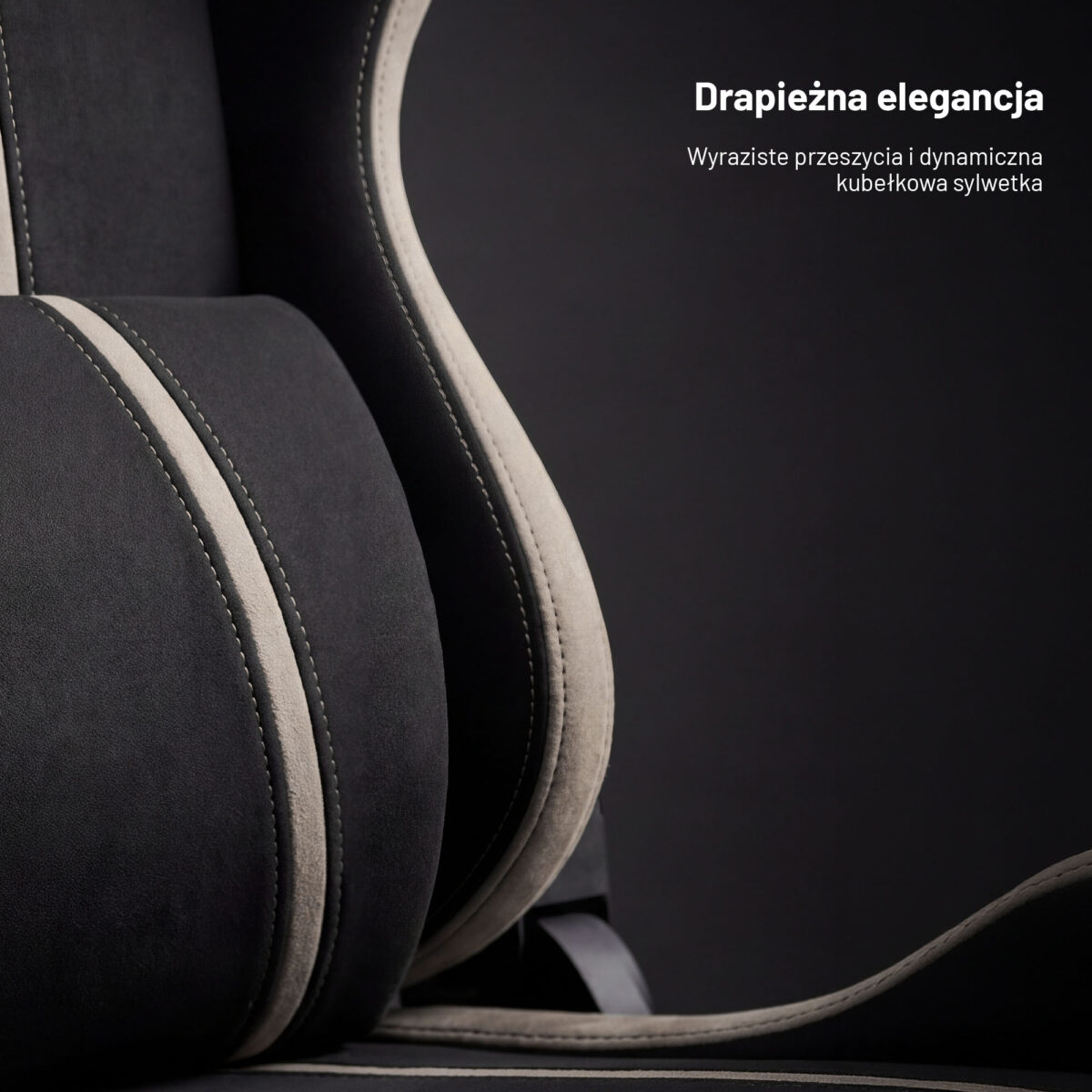 Fotel gamingowy materiałowy Normal Size, czarno-beżowy: Diablo X-One 2.0 Camel Black | Meble DUO x one camel black normal ficzers 02 pl
